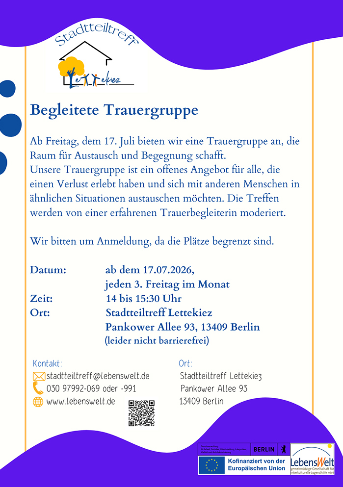 Flyer zu den Veranstaltungen im Stadtteiltreff im Juli 2026
